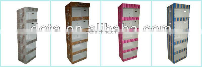 New arrival design paper dispaly racks,5 tier corrugated carboard display stand