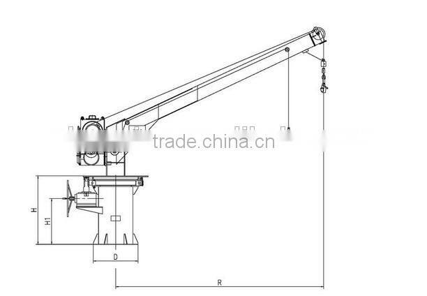 SOLAS Single Arm Rescue Boat/ Liferafts Davit&Crane