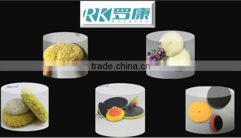7'' 8''polisher and buffer soft double side wool bonnet and pad with hook and loop for polishing or buffing