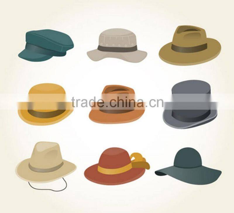 2016New fashion wool felt multilateral hat