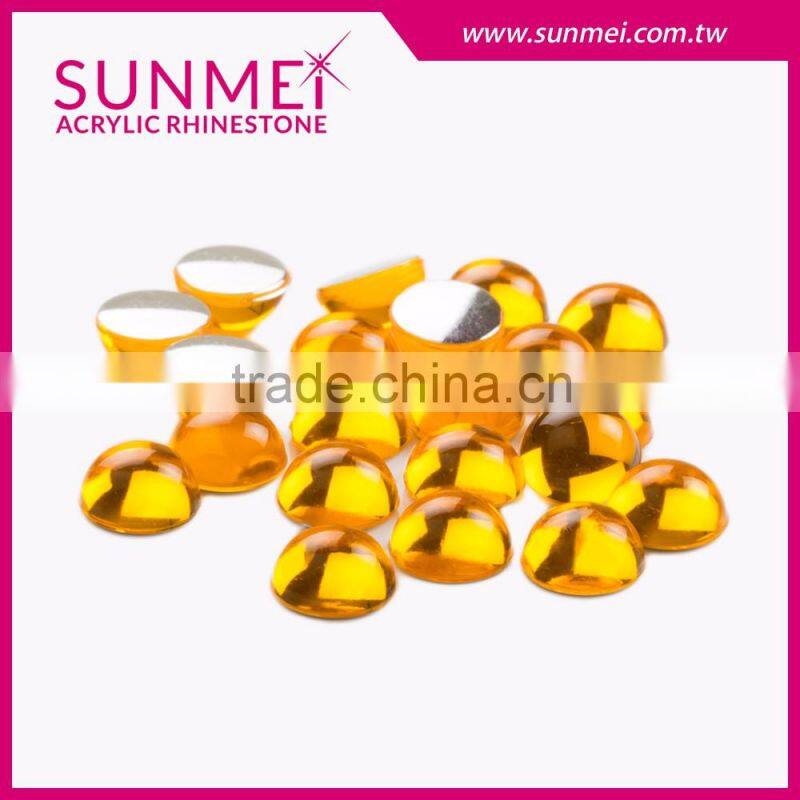 New Arrival Colorful Round Shape Garment Accessories Acrylic Stones