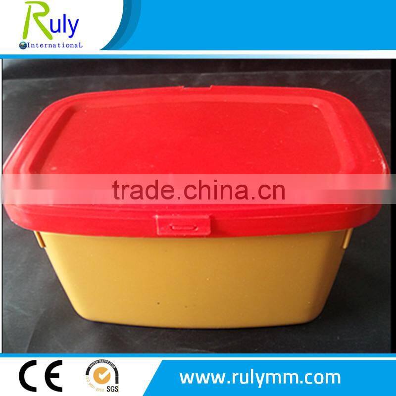 Hot sale 2015 PP food packing red bean box with customized lid color