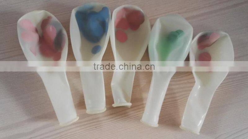 transparent latex balloon with foam /confetti