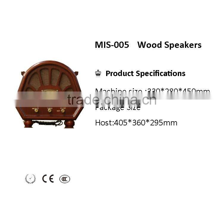 20W Active Portable Bluetooth Wooden Speaker Manufacturer Support FM Radio