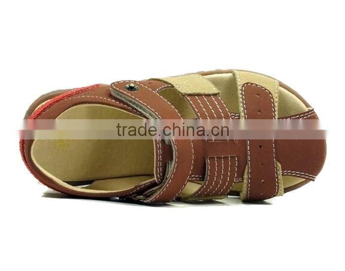Summer Genuine Leather Frisky Children Sport Sandals with PU Lining