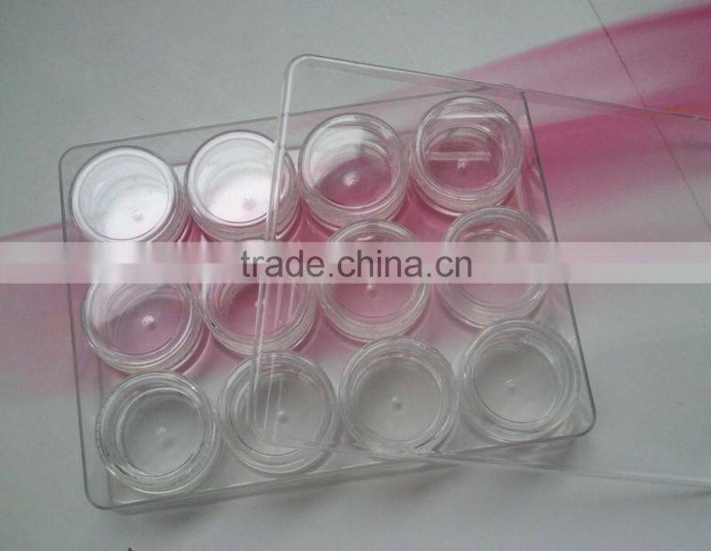 3g 5g cosmetic cream jar 12pcs sets travel kit cream jar Nail bottles, small round bottles