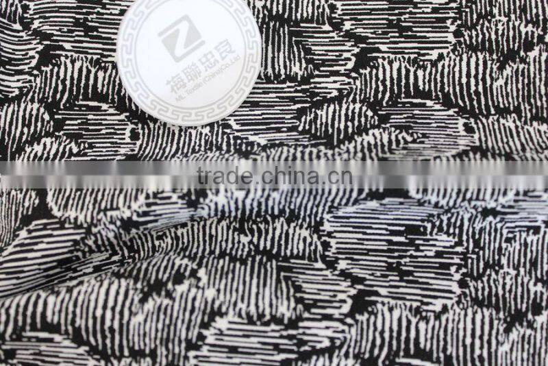 Elastic jacquard fabric with polyester and cotton jacquard double sides used fabric for women's suit