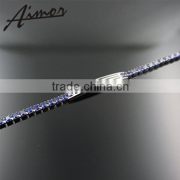 Good quality Stainless Steel Jewellery Bracelet with Black Zircon