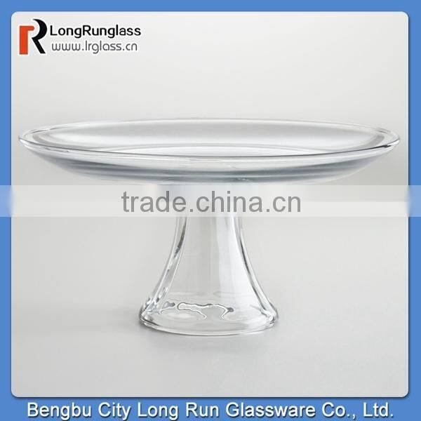 LongRun China New Products Glass Cake Stand for Special Event Fancy Glass Tableware with OEM Design
