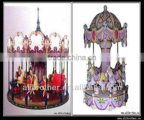High quality and lower price mini carousel of amusement park rides 6 seats