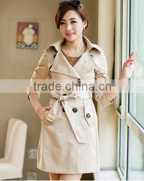 2016 made in China hot sale fur collar women's coat wholesale price keep warm ladies long coat design