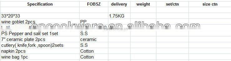 stainless steel travel picnic purse with basket