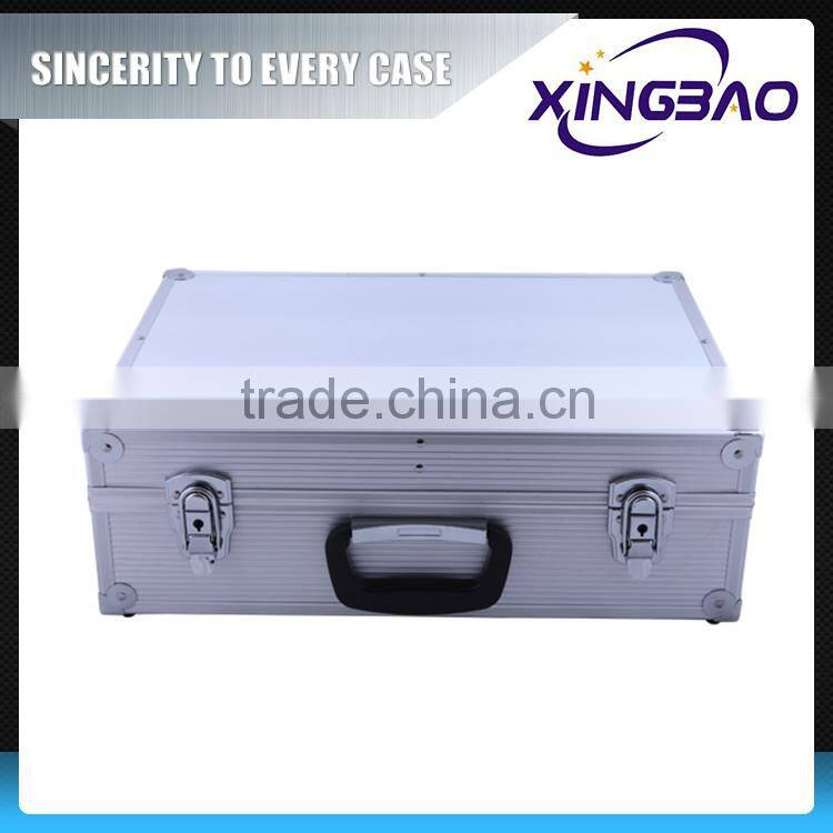 Aluminum large tool case with compartments,black aluminum barber tool case with inner tray,hard plastic tool case