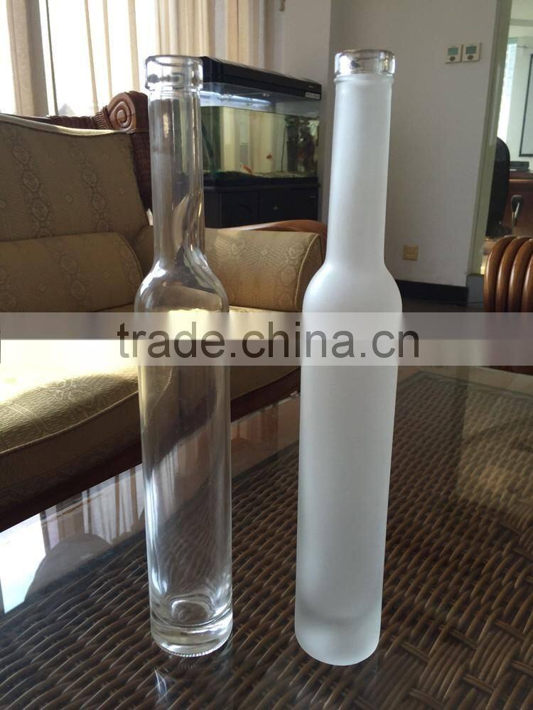 Food grade clear glass bottle 750ml, boston round vodka bottle