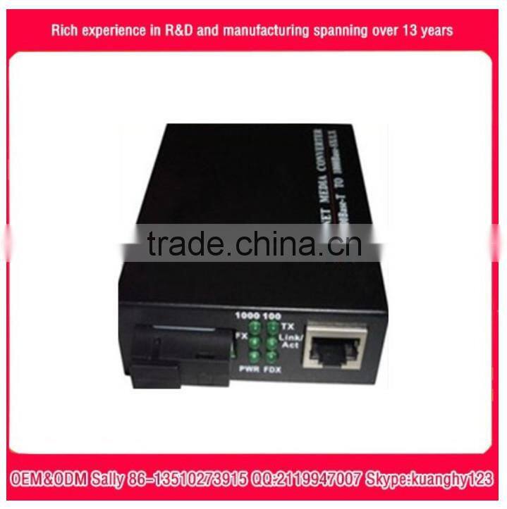 Oem 10/100/1000M media converter fiber optic equipment