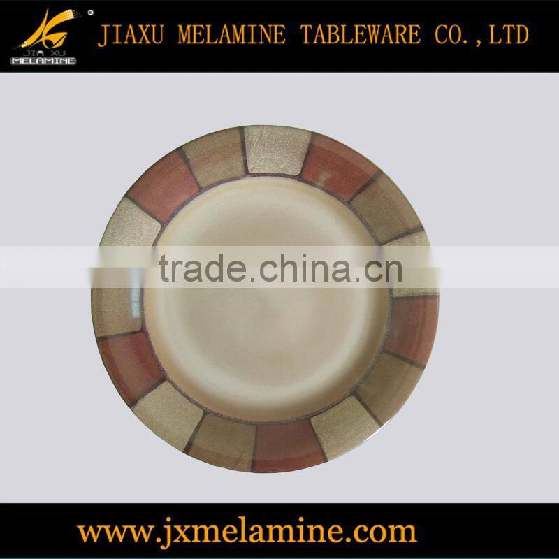 6"-14" flat melamine ware dinner plate with full printing