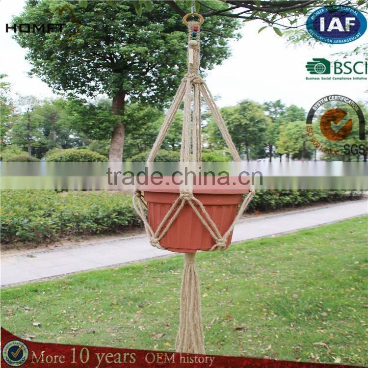 cotton copper macrame /decorative ceramic flower pot