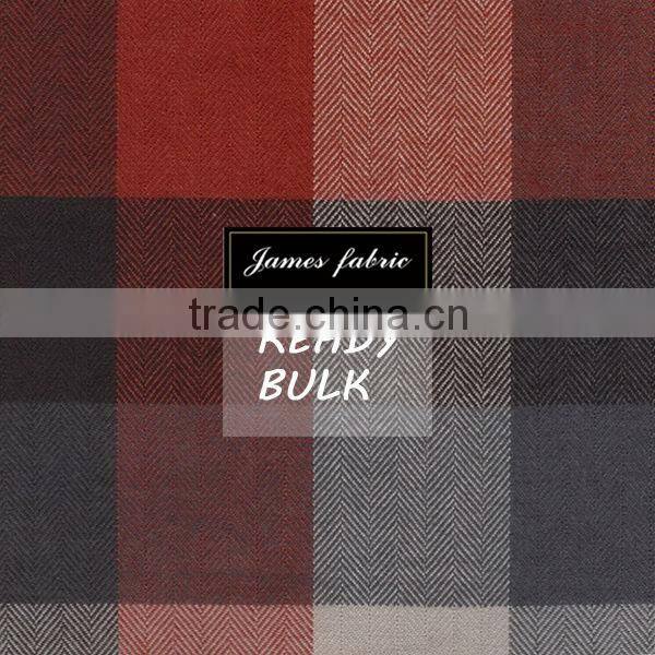 High quality Big color check Cotton tencel flannel shirt fabric