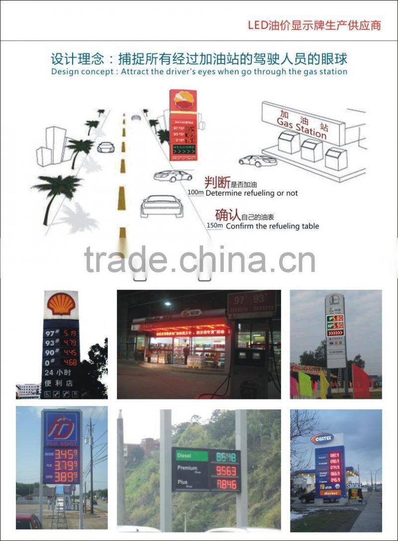 Customize supply 8 letter gas station digital led gas price sign gas station digital led gas price sign 18 inch gas station led