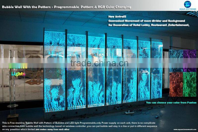 Digital Control LED water bubble wall , Computer Programe Dancing LED Bubble