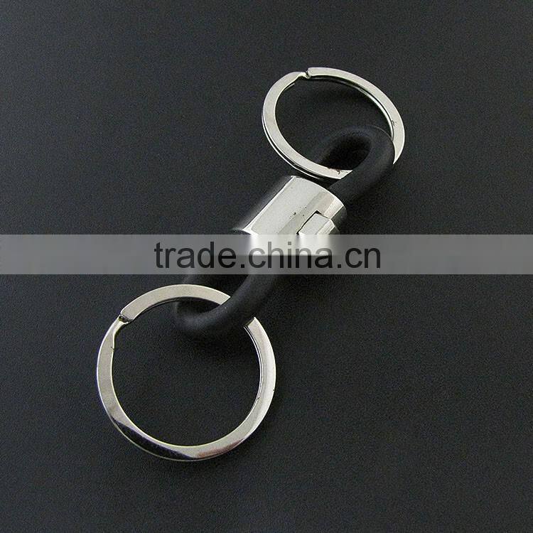 New Design Cool Personalised Luxury Manual metal Leather Keychain Car Key Chain Key Ring Birthday Gift For Man Women