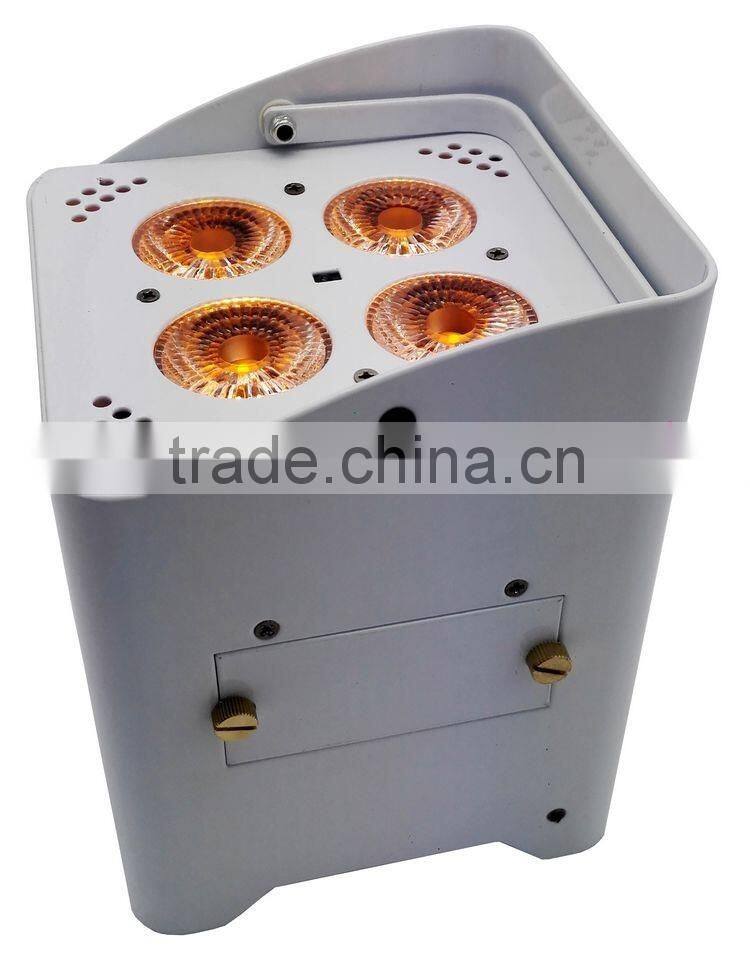 DJ Par QUAD 4 Mobile Spot DMX 4x10W LED Wireless Battery Powered Stage Wash Up-Light