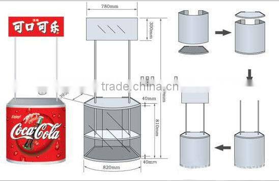 HN-PP Plastic Promotion TablePlastic Promotion Table/Desk with Top Banner,Display Stand