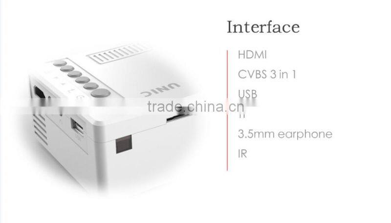 2016 Newest UC18 kids story projector with battery support AV USB SD HDMI IR