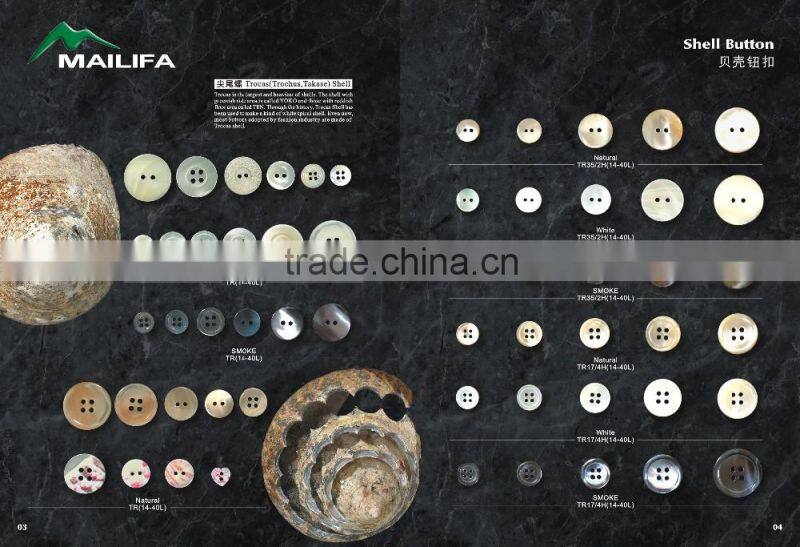 White M.O.P shell buttons