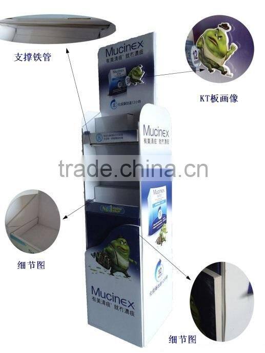 5 Trays Cardboard Display Case Stand For Food