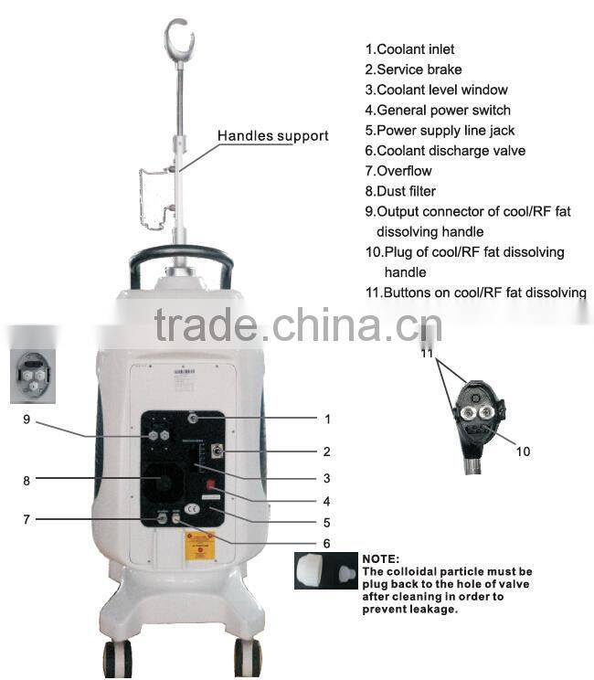 2 in 1 Cool Wave RF Laser salon equipment for body slimming