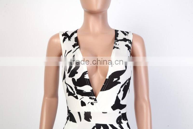 Bonvatt Sexy deep V nightclub leotard bandage pants with body clothing