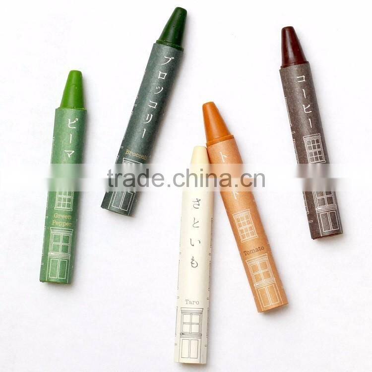 Japanese vegetable crayon pens made with safe ingredients