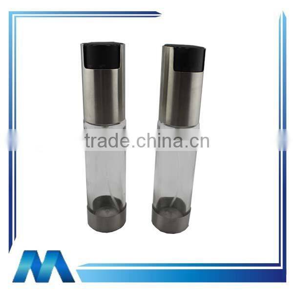 stainless steel & glass olive oil bottle with sprayer