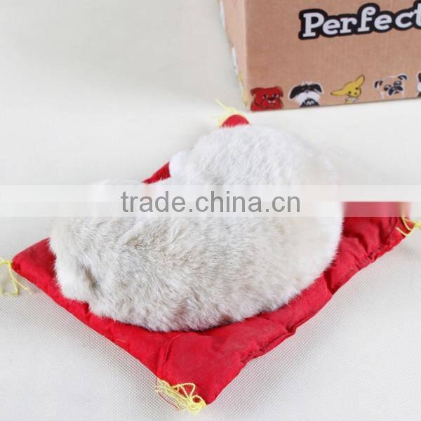 Wholesale plush poodle white furry sleeping dog