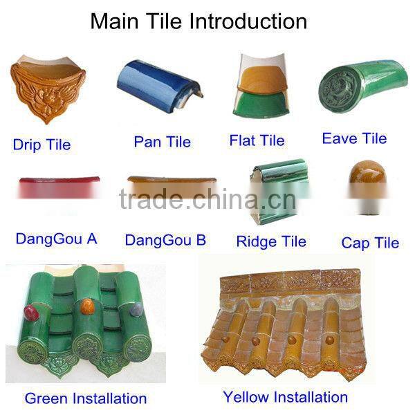 Chinese ceramic pagoda roof material
