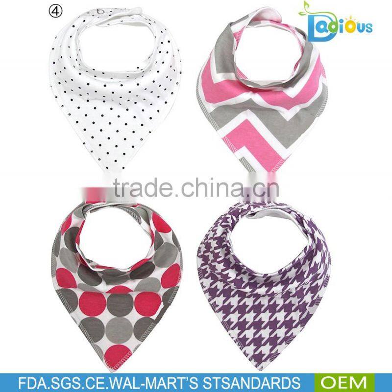 Popular European Infant Scarf Dribble Bibs Organic Custom baby cotton bibs