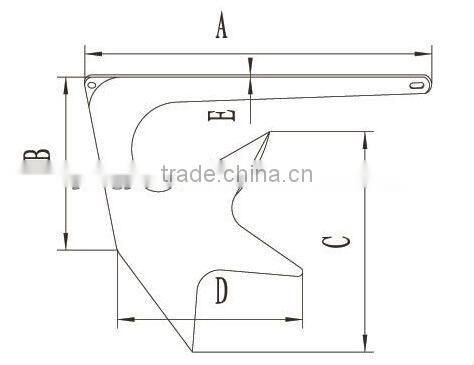 Hot Dip Galvanized HHP Anchor Antique Ship Anchor