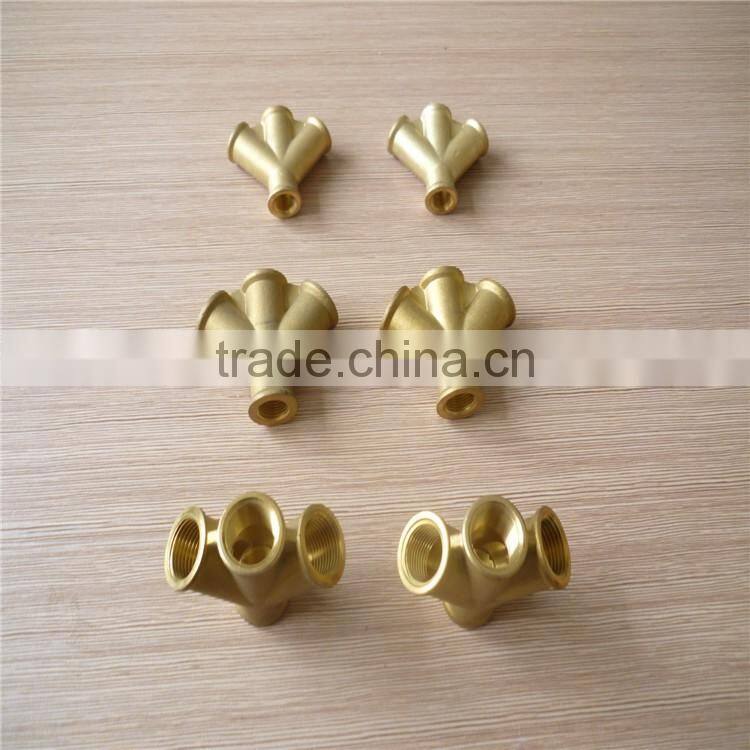 brass German Type Quick female W-four way connector / copper fitting pipe,