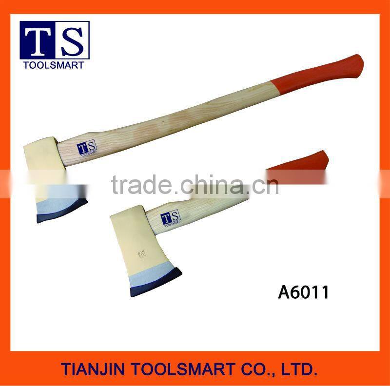 wooden handle camping fire axe