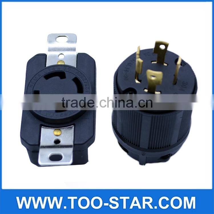 GENERATOR RV AC PLUG & SOCKET L14-30 30 AMP 120V 220V MALE & FEMALE RECEPTACLE