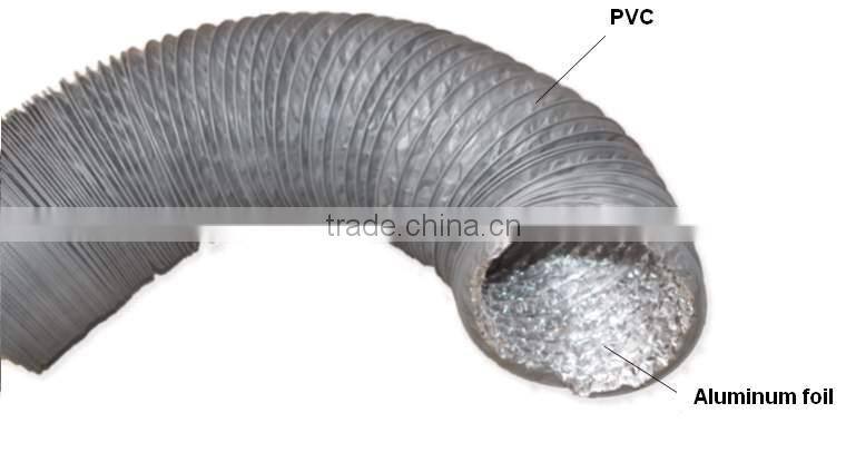 aluminum foil flexible duct / vent pipe