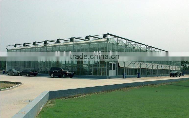 hot dip galvanized steel pipes and polycarbonate PC plastic sheet greenhouse