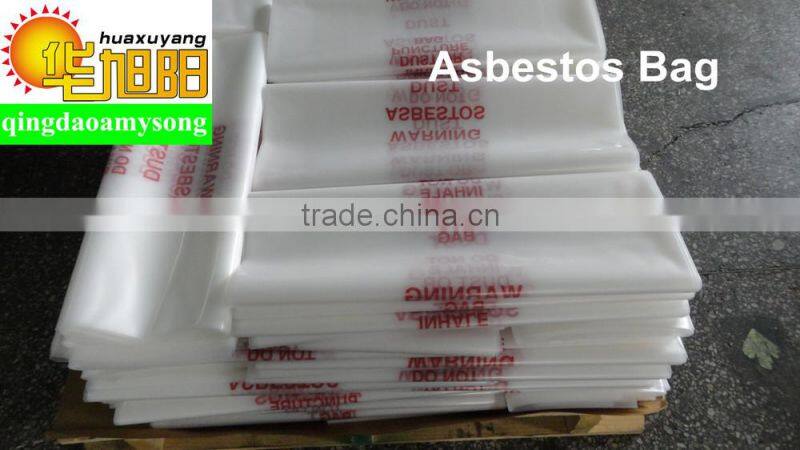 Asbestos clear plastic packing jumbo custom plastic bags