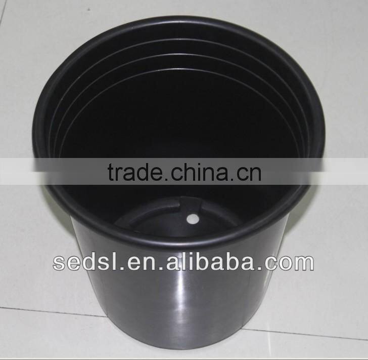 black plastic grower pots, 5 gallon nursery pot,nursery tree pots