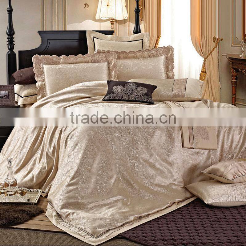 Romantic Honey Pink Lace Comforter Set, Wedding Set