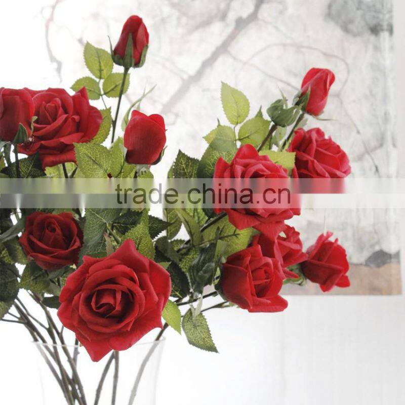 Moisturizing feel realistic silk roses wedding decoration car flower