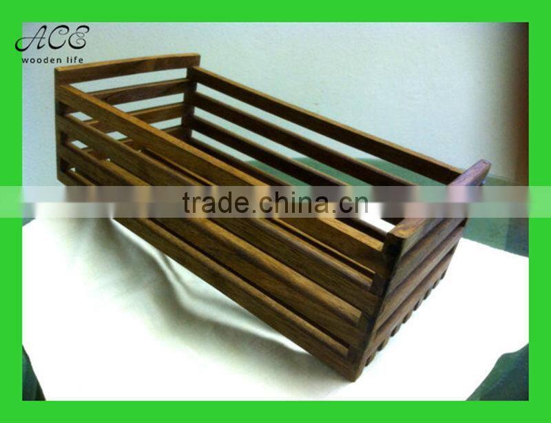 Black walnut bread basket/ wooden bread basket