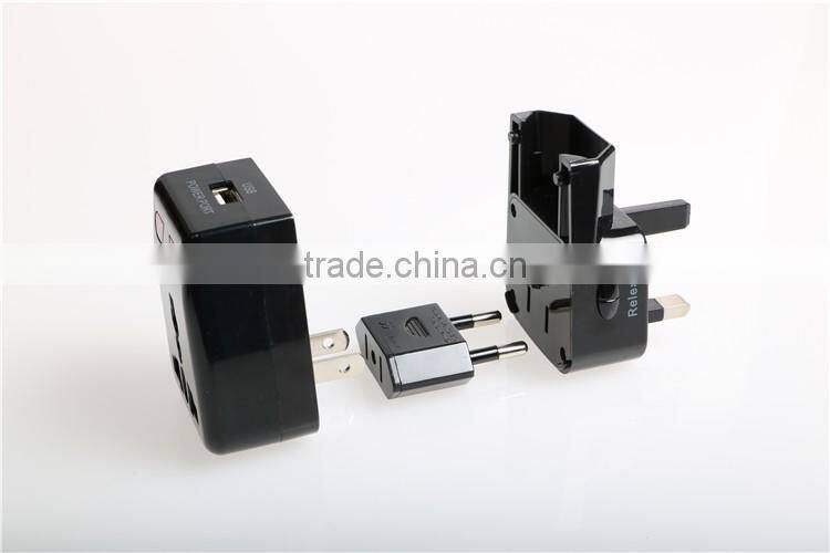 Global Travel plug multifunction converter with a single USB port universal adapter