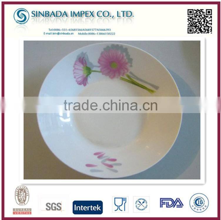 hot sale cheap 8 inch ceramic ice cream cold plate